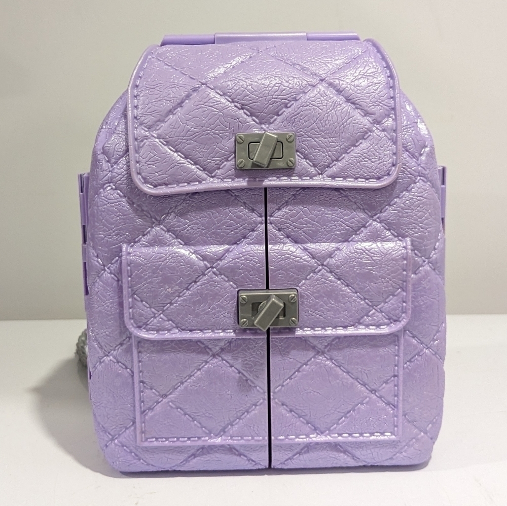 Girls Ultimate Makeover Bag Purple Backpack Hard Case